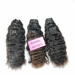 Bundle indien cuticule brute alignée 100% femmes noires vierges naturelles non transformées traitement aucun extensions de cheveux humains à ondes profondes - Product Image 1