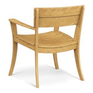 Modern Solid <b>White</b> Teak Dining <b>Chair</b> with Armrests Ergonomic Curved Back Wood Side <b>Chair</b> for Restaurant and Home Dining Room - Product Image 3