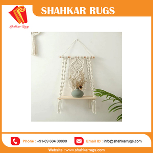 Estante para colgar en la pared de macramé bohemio de alta calidad, decoración elegante para el hogar para organizar plantas al mejor precio - Product Image 4