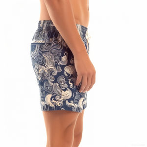 Pantalones Cortos Deportivos de Malla para Hombre, Sublimados Personalizados, Estilo Casual, Cintura Elástica, Largura Media, Impresión Digital, Secado Rápido - Product Image 4