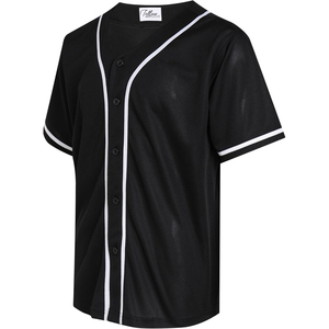 Custom High Quality Men's Fashion Baseball Jersey <b>T</b>-<b>Shirt</b> Breathable Sports Uniform Button Closure Baseball Softball Wear - Product Image 1