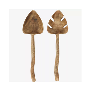 Juego de vajilla de mano para servidor de ensalada de madera de acacia, cuchara de mano para servidor de ensalada de madera sin pulir hecha a mano de la mejor calidad - Product Image 6