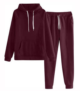 Ensemble 2 pièces pour femmes Survêtement décontracté solide et lourd Logo personnalisé de haute qualité respirant Tendance - Product Image 2