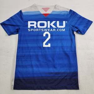 ชุดฟุตบอลสำหรับผู้ใหญ่ชุดเล่นกีฬาทำจากโพลีเอสเตอร์ขนาดพิเศษออกแบบโลโก้ทีมบริการผลิตโดยตรง - Product Image 1