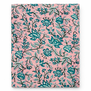 Tissu en voile de coton peigné 60S60S léger, imprimé à la main par bloc, motif floral, 90 GSM, largeur 43/44 pouces, Pinksa Fashion - Product Image 4