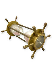 <b>Antique</b> Nautical Sand Timer <b>Compass</b> High Quality Polished Metal Traditional Home Office Clock KHF ENTERPRISES ST_46 Wholesale - Product Image 3