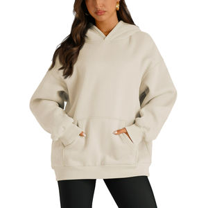 Streetwear d'extérieur décontracté unisexe Vêtements personnalisés Pull à épaules tombantes Respirant Surdimensionné Baggy Fashion Sweats à capuche pour femmes - Product Image 3