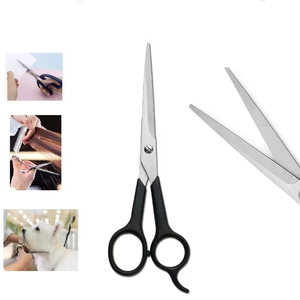 Herramienta de aseo para mascotas recta de acero inoxidable duradero, tijeras profesionales para perros para cortar y limpiar el cabello - Product Image 3