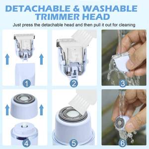 Mini Afeitadora 2 en 1 para Mujer con Doble Cabezal e Indicador de Nivel de Batería, Depiladora Corporal para Rostro, Piernas y Brazos - Product Image 2