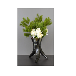 Vase à fleurs en corne de boeuf fleur en corne polie pour bureau à domicile Table bureau Restaurant utilisation pot de fleur Design moderne - Product Image 3