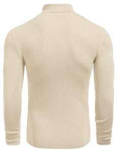 <b>Men</b> Solid Color Turtleneck Sweater Everyday Winter Knit <b>Top</b> - Product Image 5