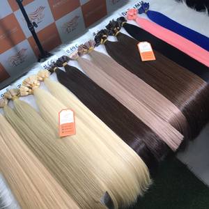 Extensions de cheveux humains 100% vierges de qualité russe, double trame, pointe plate, cheveux naturels du Vietnam - Product Image 1