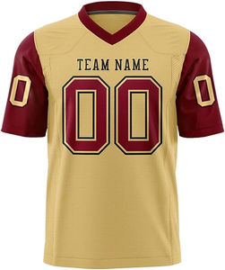 Maillot de football américain pour école et collège, uniforme en polyester 180g, respirant, grande taille, léger, vêtements de sport en gros - Product Image 3