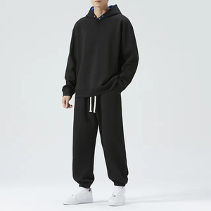 Survêtement en coton épais de luxe unisexe, logo personnalisé brodé, pantalon de survêtement d'hiver pour hommes - Product Image 6
