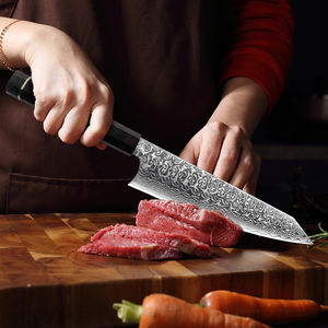 Venta al por mayor personalizado de alta calidad OEM ODM servicio Damasco acero japonés Chef cuchillo de cocina con nuevo diseño mango de fibra de carbono - Product Image 5