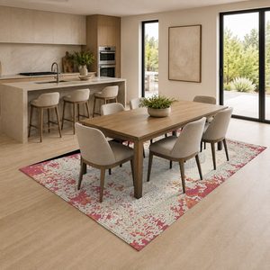 RUGS DEPOT LXDP-0078 Wholesale Terracotta Gold Contemporary Geometric Digital Printed Machine Washable Chenille Rug Non <b>Slip</b> - Product Image 4
