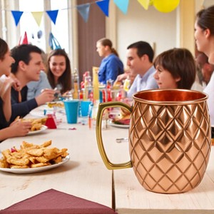 Vente en gros de mules de Moscou en cuivre de luxe mules écologiques en métal design pour boire mug martelé - Product Image 4