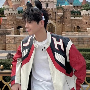 Veste bomber en cuir véritable pour homme, course automobile, hiver, rue, haute rue, imperméable, respirante, fermeture éclair, coupe-vent pour moto - Product Image 4