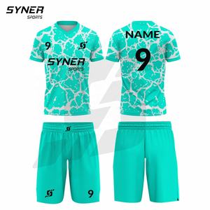 Ropa de fútbol de alta calidad para hombres, de secado rápido de poliéster 100% uniforme de fútbol, patrón sólido, logotipo personalizado, conjunto de uniforme de fútbol para adultos - Product Image 1