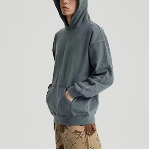 Sweat-shirts unisexes personnalisés en molleton 100% coton 380-500GSM, imprimés en relief et brodés, collection automne, coupe oversize, vente en gros - Product Image 4