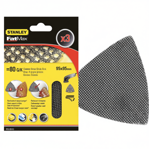 Feuilles de ponçage triangulaires Stanley, multi-pack, pour disques de ponçage à velcro - Product Image 2