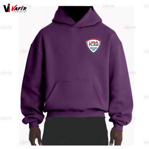 Sudadera con Capucha de Felpa Gruesa de Algodón 100%, 400g, con Logotipo Personalizado, Diseño en Relieve 3D, Unisex, con Bolsillo - Product Image 4