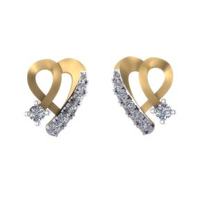 Pendientes de diamantes reales de oro de 18 quilates personalizados para mujer, joyería de compromiso ligera a la moda - Product Image 3