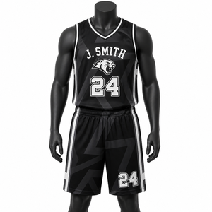 Custom Basketball Uniform Set Men Sublimated Jersey Shorts Breathable <b>Polyester</b> Mesh Team Sports Kit Personalized Name - Product Image 1