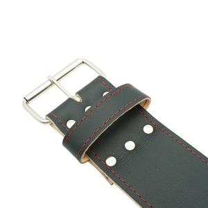 Cinturones de entrenamiento de levantamiento muerto de potencia de entrenamiento de gimnasio de servicio pesado personalizados Hebilla transpirable y cuero de vaca Soporte OEM - Product Image 6