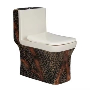 Inodoro de descarga de cerámica blanca de una pieza sanitario moderno estándar de América del Sur para baño de hogar y hotel para Villa y lavabo - Product Image 6