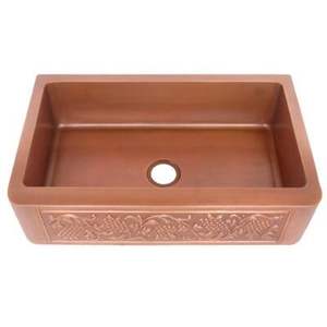 อ่างล้างจานทองแดงทันสมัย ออกแบบมาเพื่อการตกแต่งภายในที่ทันสมัย พร้อมพื้นผิวที่ทำด้วยมือและสีที่ให้ความรู้สึกอบอุ่น - Product Image 1