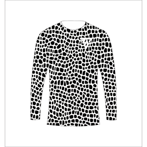 Men's custom sublimation <b>black</b> and white mosaic grid pattern <b>long</b> <b>sleeve</b> <b>T</b> <b>Shirt</b> Trackstar OEM Private Label TSI-G05-P0806 - Product Image 2