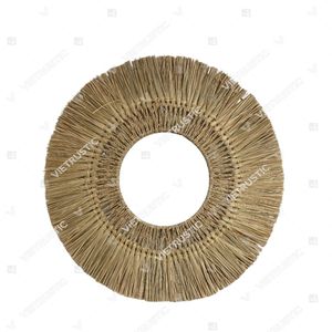 Espejo Decorativo Colgante de Estilo Bohemio Vietnamita, Espejo de Jacinto de Agua y Pasto Marino para Decoración de Habitación Infantil - Product Image 3