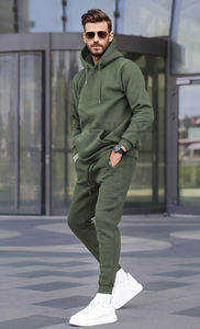 ชุดกีฬาผ้าฝ้ายสำหรับผู้ชาย, ชุดวอร์มผ้าฝ้าย100% กางเกงขายาว - Product Image 5