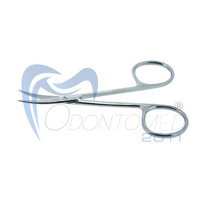 กรรไกรผ่าตัด Odontomed 2011 รุ่น ODM-21-09E ขนาด 4.5 นิ้ว ใบมีดโค้งเหล็กเยอรมัน ปลายแหลมคม ผลิตจากสแตนเลส ชุดเครื่องมือผ่าตัดแบบใช้มือ - Product Image 2