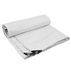 White Polyester Waterproof Tarpaulin with High Strength for Outdoor Protection - Product Image 1