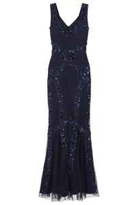 Sweetheart Neck Women's Elegant A-Line Maxi Evening Party Dress with Embroidery Anti-Static Luxury - Product Image 4