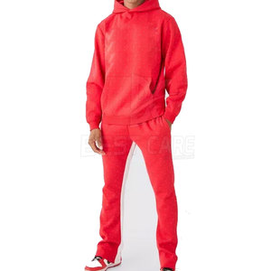 Chándal con capucha de algodón 100% para hombre de tamaño personalizado con diamantes de imitación ropa informal de invierno patrón sólido - Product Image 1