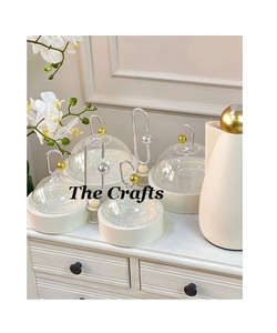 ถาดเสิร์ฟทรงโดมอะคริลิคทรงกลมสีเงินสแตนเลส คุณภาพเยี่ยม พร้อมตัวเลือกโลโก้แบบกำหนดเองสำหรับใช้ในโรงแรม - Product Image 4