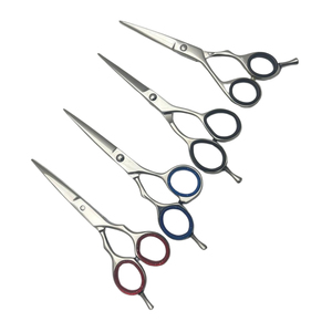 Tijeras profesionales de peluquero de acero inoxidable de 6 pulgadas para zurdos, tijeras de corte de borde de maquinilla de afeitar rectas, punta afilada para salón de belleza - Product Image 1