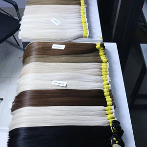 Extensions de cheveux en vrac les plus vendues Cheveux vierges vietnamiens Double noyade 100 grammes Couleurs claires 14 pouces - Product Image 1