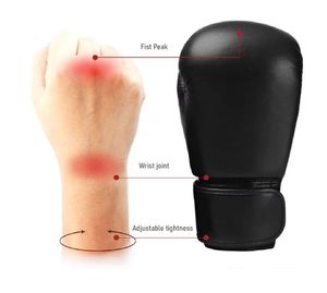 Guantes de Boxeo Profesionales de Alta Calidad, 8oz 10oz 12oz, Cuero Vacuno, Cierre de Velcro, Unisex, de PK - Product Image 3