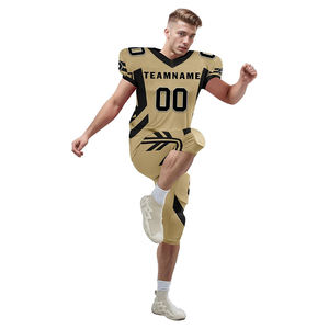 ชุดเครื่องแบบทีมฟุตบอลของผู้ใหญ่ชุดเครื่องแบบทีมอเมริกันฟุตบอลแบบครึ่งแขนทำจากโพลีเอสเตอร์ - Product Image 5