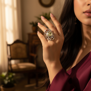 Anillo Romántico de Plata 925 para Mujer con Piedra Preciosa de Citrino y Granate, Chapado en Rodio, Joyería Fina, Estilo de Anillo Sencillo para Hombre - Product Image 3