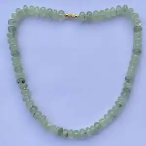 Ожерелье из натуральных драгоценных камней зеленого цвета, гладкие круглые бусины, полудрагоценные украшения по оптовой цене, новинка 2022