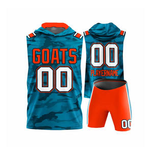 Maillots de football 7 contre 7 pour jeunes, style à capuche, haute qualité, 100% polyester et élasthanne, compression, impression par sublimation - Product Image 2