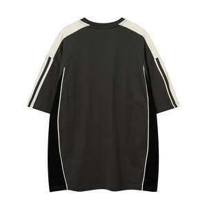 Streetwear T-shirt surdimensionné à manches courtes avec impression de logo personnalisé de haute qualité pour hommes, 100% coton à épaules tombantes - Product Image 2