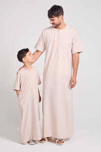 High Quality Daffah Thobe by QJ Impex New Fashionable <b>Men's</b> Daffah Saudi <b>Thobes</b> Wholesale Islamic Arabic Dubai Style Jubbah - Product Image 4