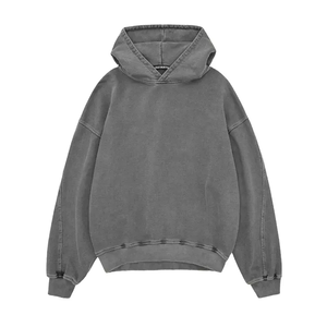 Conjunto Deportivo Unisex de Felpa de Algodón Grueso con Lavado Ácido, Ropa Casual de Invierno con Capucha y Pantalones Deportivos - Product Image 3