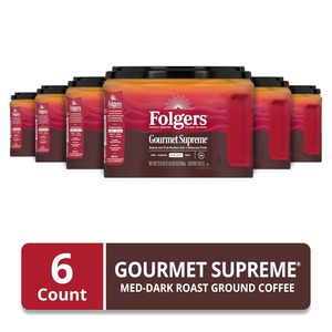 Café molido Folgers Gourmet Suprem, tostado medio-oscuro, 22.6 oz. Envase (Paquete de 6) - Product Image 5